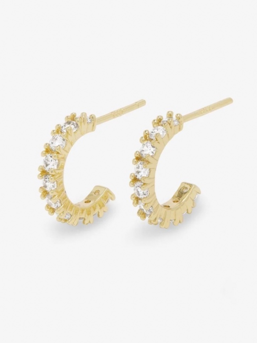 Melinda Maria Heiress Huggies Gold/White Diamondettes